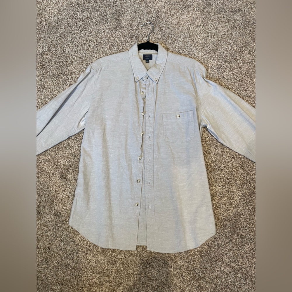 Men’s J Crew - light Gray Chambray shirt - Size Large